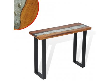 vidaXL Odkládací stolek, teak, 100x35x75 cm