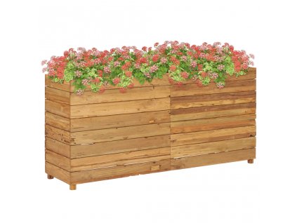 vidaXL Vyvýšený záhon 150x40x72 cm recyklované teakové dřevo a ocel