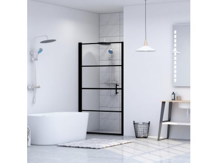 vidaXL Sprchové dveře tvrzené sklo 81 x 195 cm černé