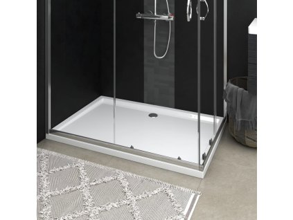 vidaXL Obdélníková sprchová vanička ABS bílá 80 x 120 cm