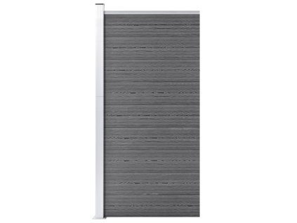 vidaXL Plotový dílec WPC 95 x 186 cm šedý