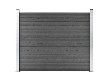 vidaXL Plotový dílec WPC 180 x 146 cm černý