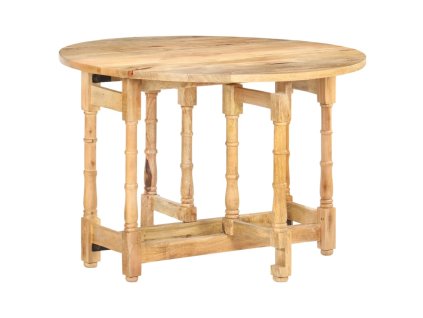 vidaXL Jídelní stůl kulatý 110 x 76 cm masivní mangovníkové dřevo