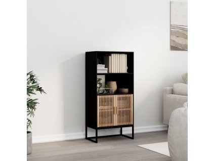 vidaXL Highboard černý 60 x 35 x 125 cm kompozitní dřevo
