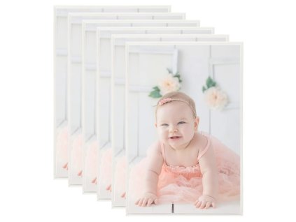 vidaXL Fotorámečky koláž 5 ks na zeď nebo stůl stříbrné 70 x 90 cm MDF