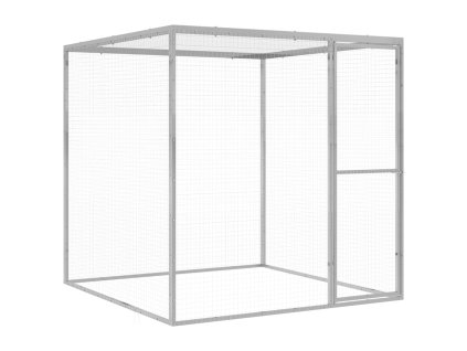 vidaXL Klec pro kočky 1,5 x 1,5 x 1,5 m pozinkovaná ocel
