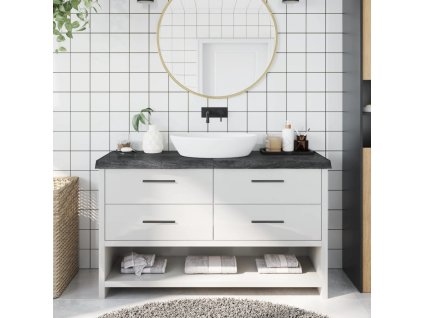 vidaXL Koupelnová deska tmavě hnědá 140x50x(2-6) cm ošetřený masiv