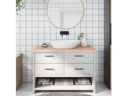 vidaXL Koupelnová deska 120x60x(2-4) cm neošetřené masivní dřevo