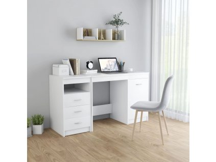 vidaXL Psací stůl bílý 140 x 50 x 76 cm kompozitní dřevo