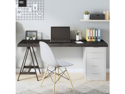 vidaXL Stolní deska tmavě hnědá 160x60x(2-6)cm ošetřený masivní dub