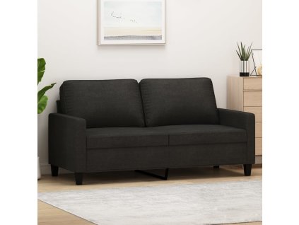 vidaXL 2místná pohovka černá 140 cm textil