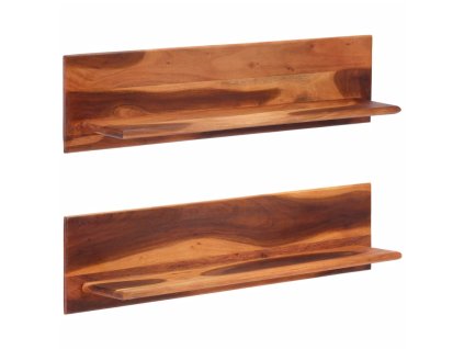 vidaXL Nástěnné police 2 ks 112 x 20 x 26 cm masivní akáciové dřevo