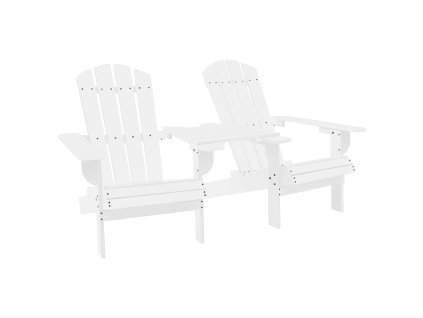 vidaXL Zahradní židle Adirondack s čajovým stolkem masivní jedle bílé