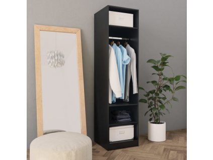 vidaXL Šatní skříň černá 50 x 50 x 200 cm kompozitní dřevo