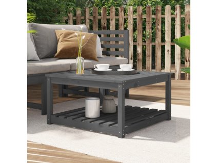 vidaXL Zahradní stůl šedý 82,5 x 82,5 x 45 cm masivní borové dřevo