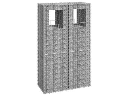 vidaXL Gabionové sloupky 2 ks 50 x 50 x 180 cm železo