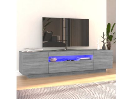 vidaXL TV skříňka s LED osvětlením šedá sonoma 160 x 35 x 40 cm