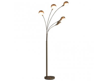 vidaXL Stojací lampa 200 cm 5 x E14 stříbrná