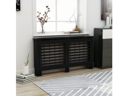 vidaXL Kryt na radiátor černý 152 x 19 x 81,5 cm MDF
