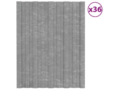vidaXL Střešní panely 36 ks pozinkovaná ocel stříbrné 60 x 45 cm
