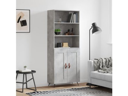 vidaXL Skříň highboard betonově šedá 69,5x34x180 cm kompozitní dřevo