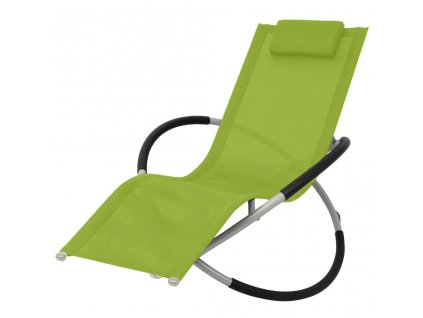 vidaXL Zahradní lehátko geometrické ocel zelené