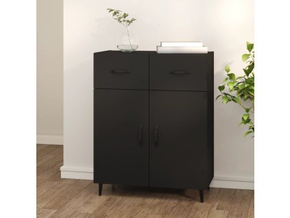 vidaXL Příborník černý 69,5 x 34 x 90 cm kompozitní dřevo