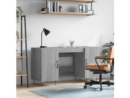 vidaXL Psací stůl šedý sonoma 140 x 50 x 75 cm kompozitní dřevo