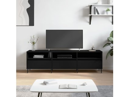 vidaXL TV skříňka černá 150 x 30 x 44,5 cm kompozitní dřevo