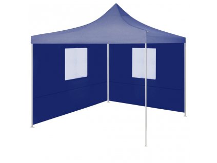 vidaXL Profesionální skládací party stan 2 bočnice 2 x 2 m ocel modrý