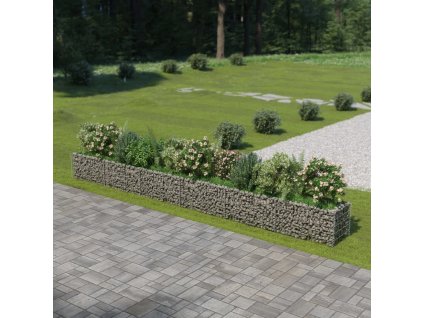 vidaXL Gabionový vyvýšený záhon pozinkovaná ocel 540 x 50 x 50 cm