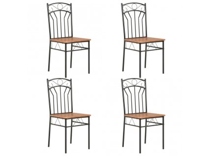 vidaXL Jídelní židle 4 ks hnědé MDF