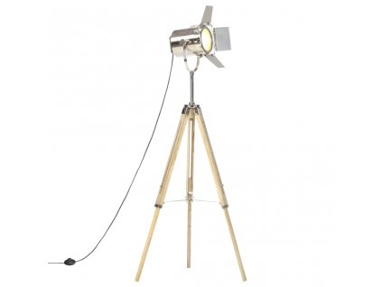 vidaXL Stojací lampa na stativu masivní mangovníkové dřevo 140 cm