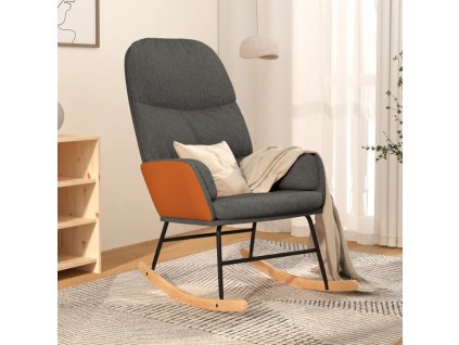 vidaXL Houpací křeslo tmavě šedé textil