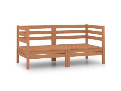 vidaXL Zahradní rohové pohovky 2 ks medově hnědé masivní borovice