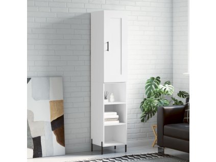 vidaXL Skříň highboard bílá 34,5 x 34 x 180 cm kompozitní dřevo