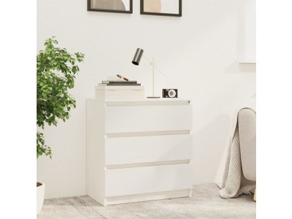 vidaXL Noční stolek bílý 60 x 36 x 64 cm masivní borové dřevo