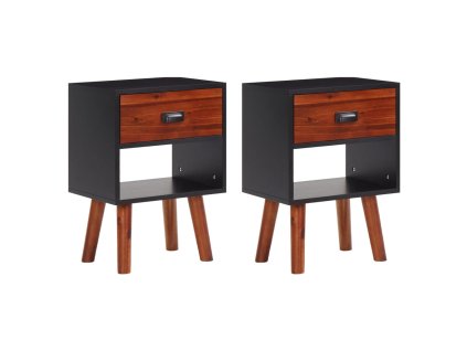 vidaXL Noční stolek masivní akáciové dřevo 2 ks 40 x 30 x 57 cm
