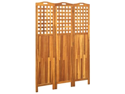vidaXL 3dílný paraván 120 x 2 x 170 cm masivní akáciové dřevo