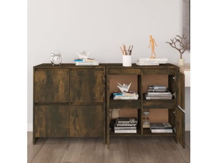 vidaXL Příborníky 2 ks kouřový dub 70 x 41 x 75 cm kompozitní dřevo