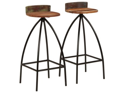 vidaXL Barové stoličky 2 ks masivní recyklované dřevo