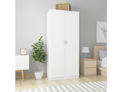 vidaXL Šatní skříň bílá 90 x 52 x 200 cm kompozitní dřevo