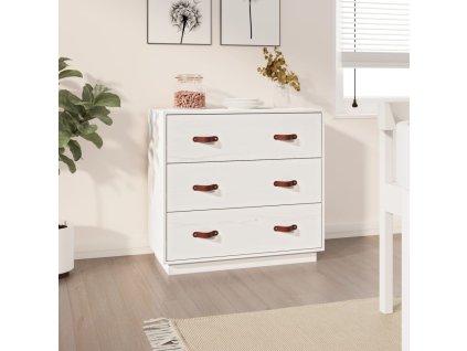 vidaXL Příborník bílý 80 x 40 x 75 cm masivní borové dřevo