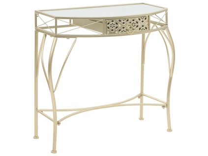 vidaXL Odkládací stolek ve francouzském stylu kovový 82x39x76 cm zlatý