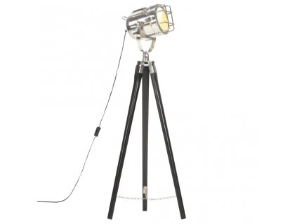 vidaXL Stojací lampa na stativu černá masivní mangovníkové dřevo 97 cm