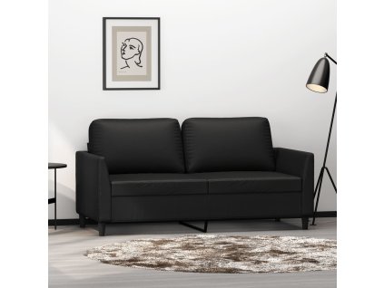 vidaXL 2místná pohovka černá 140 cm umělá kůže