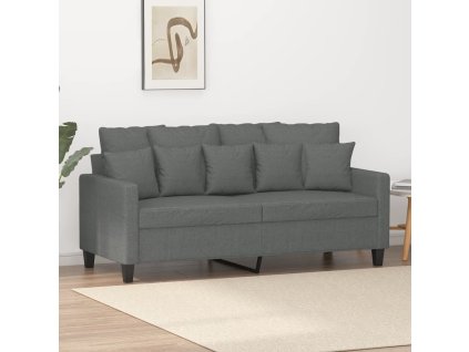 vidaXL 2místná pohovka tmavě šedá 140 cm textil