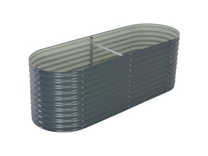 vidaXL Vyvýšený záhon 240 x 80 x 81 cm pozinkovaná ocel šedý