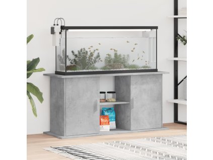 vidaXL Stojan na akvárium betonově šedý 121 x 41 x 58 cm, dřevo