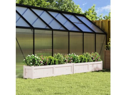 VidaXL Zahradní truhlíky 2 ks bílé masivní borové dřevo